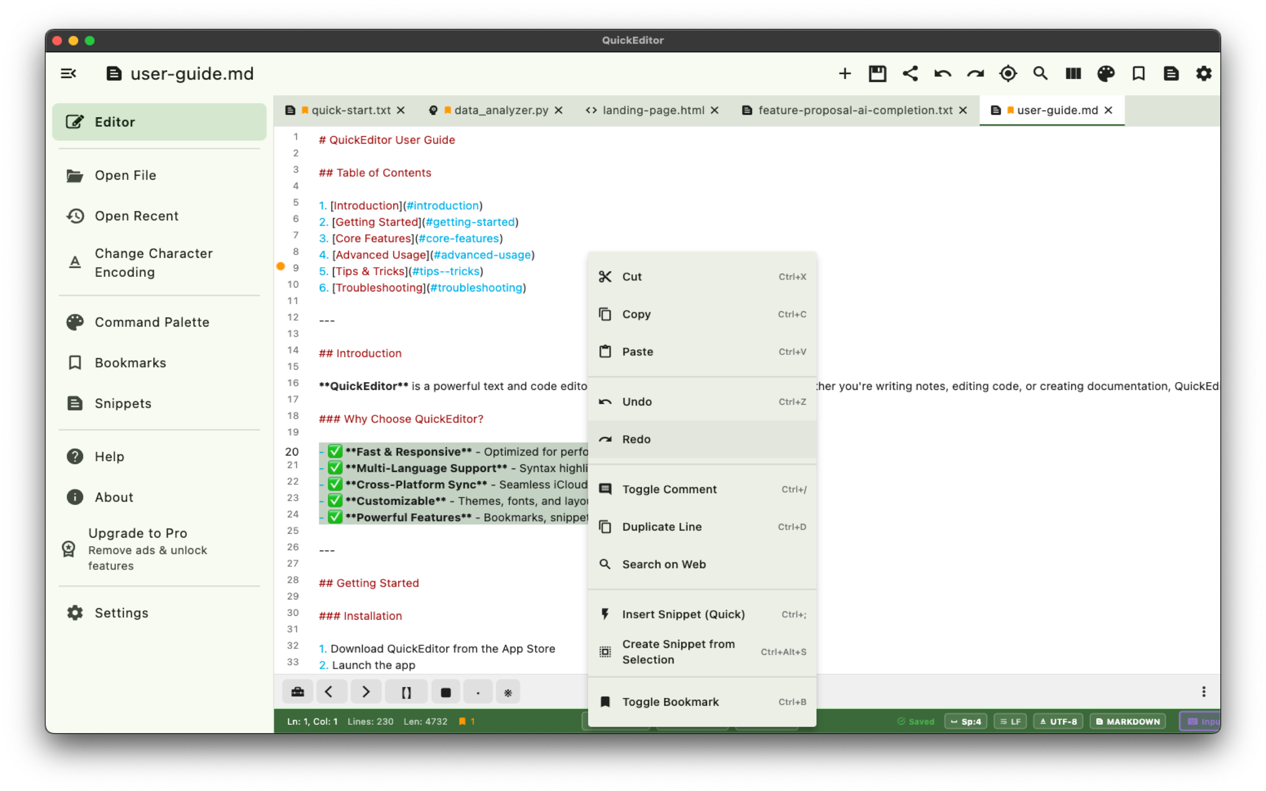 QuickEditor - Text & Code